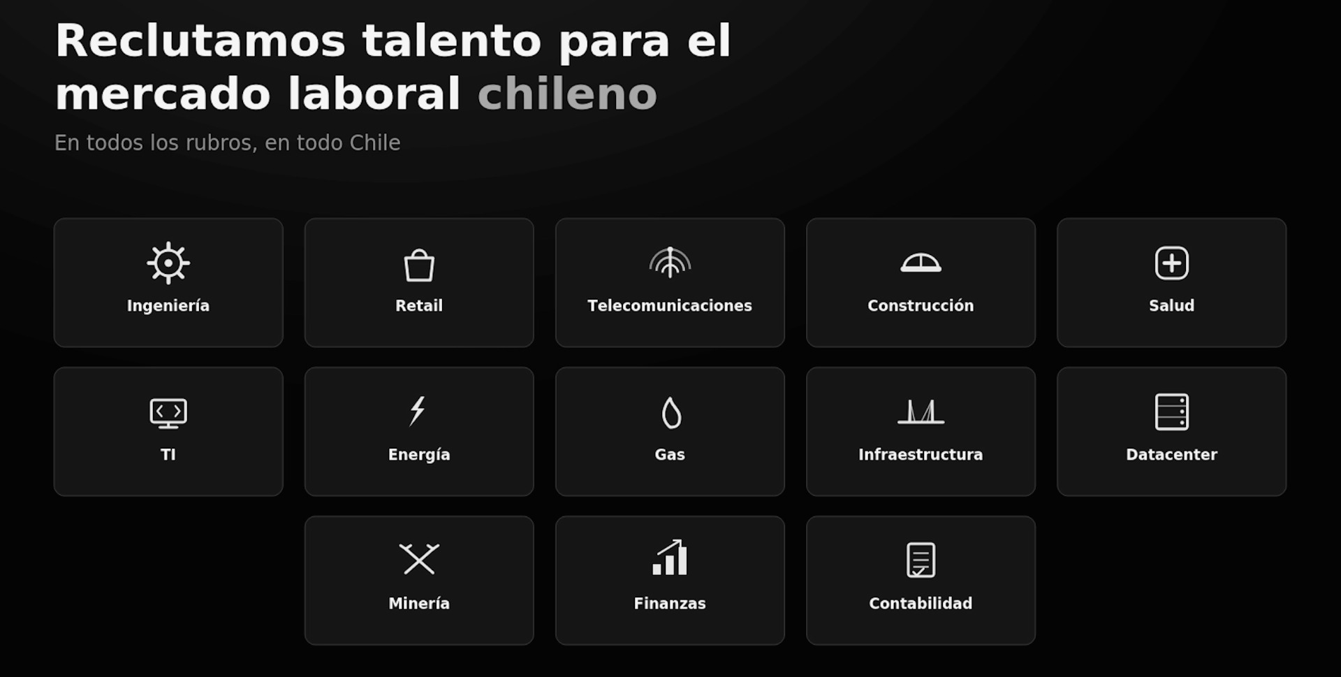 Collage en blanco y negro con profesionales en ingeniería, construcción, salud, tecnologías, infraestructura, comunicaciones, call center, minería y energía.